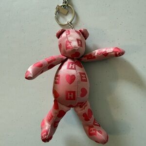 Harveys Pink & Red Heart 'H' Teddy Keychain